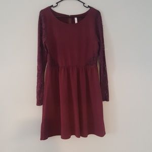 Long Sleeve Fit and Flare Dress